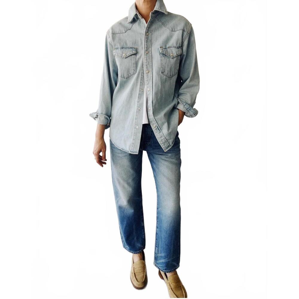 NEW HEY GANG the western shirt in clark wash